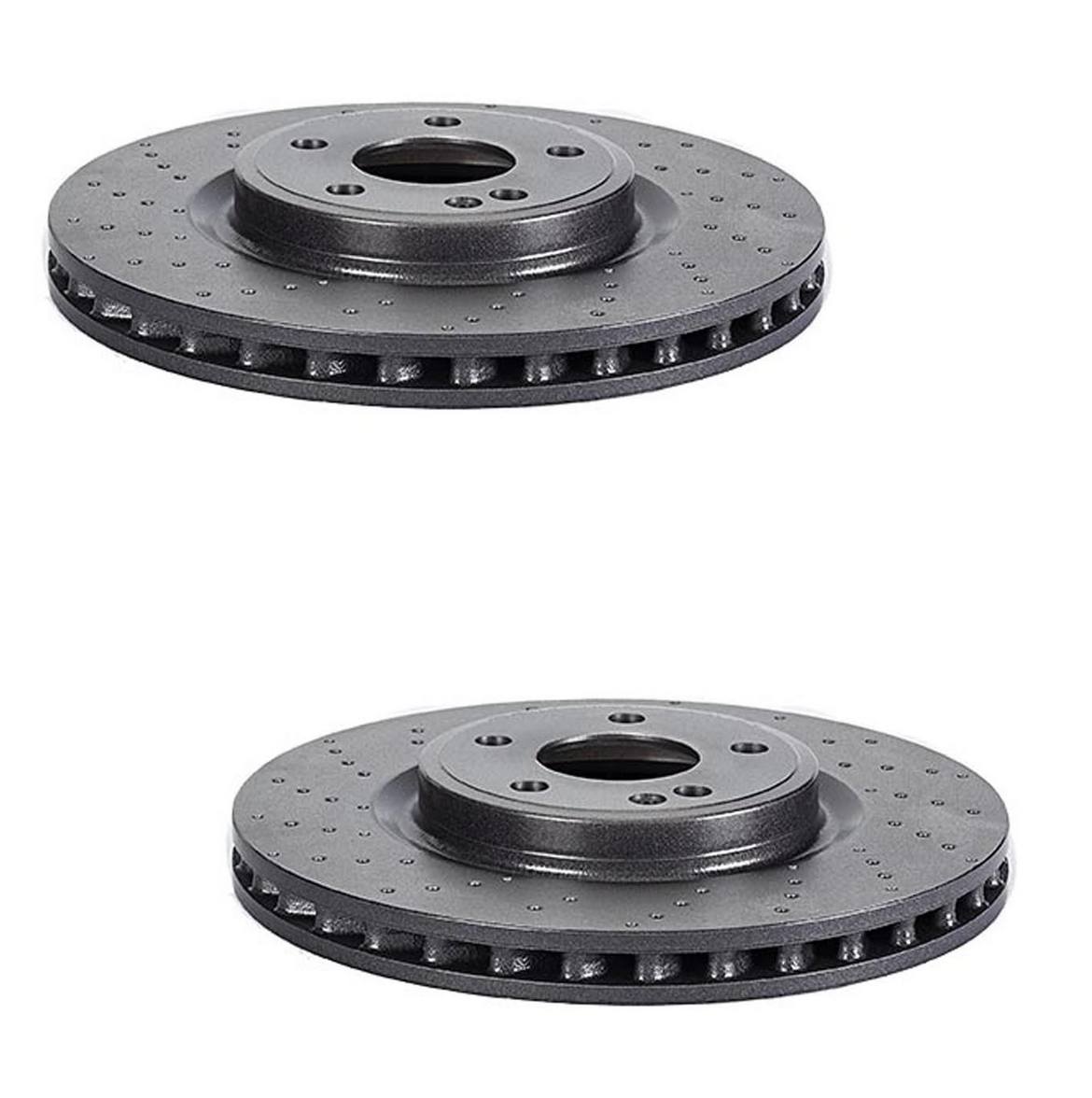 Mercedes Brakes Kit - Pads & Rotors Front and Rear (320mm/295mm) (Ceramic) 246423011207 - Brembo 1637372KIT